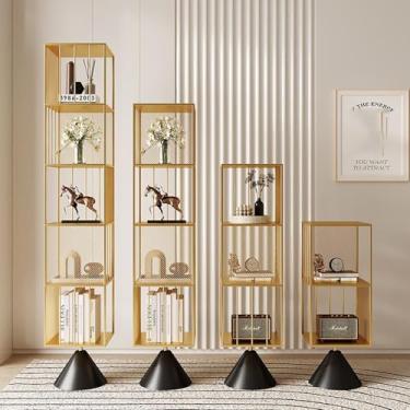 Imagem de Estante multiuso com economia de espaço, exibição de livros ideal para casa ou escritório, estante de canto multiuso, estante invisível de metal ideal, suporte de armazenamento multiuso para espaços