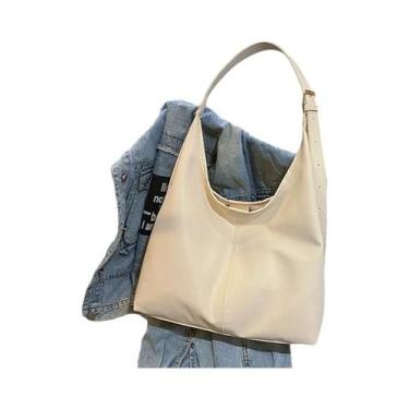 Imagem de Bolsa De Ombro Vintage Feminina De Grande Capacidade, Macia, Sólida, R
