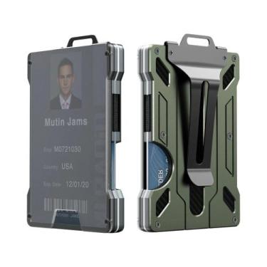 Imagem de Carteira Slim Masculina Com RFID, Capacidade Para 15 Cartões, Clip De 