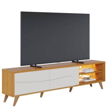 Imagem de Rack Bancada Amalfi Naturale Off White Matte Pés em Madeira - Colibri