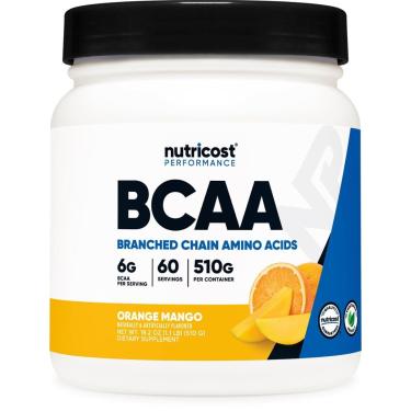 Imagem de BCAA em pó Nutricost Sabor Laranja e Manga 60 porções-Unissex
