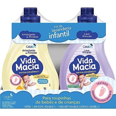 Imagem de Kit Vida Macia (Lava Roupas e Amaciante - Glicerina e Camomila) 2 x 1L