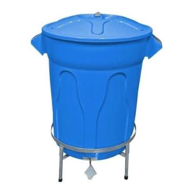Imagem de Lixeira Redonda 100 L ul + Pedal De Aço Desmontável Jsn