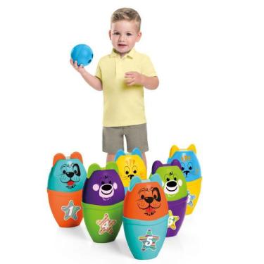 Imagem de Boliche Bolibichos Coloridos TaTeTi com 02 Bolinhas