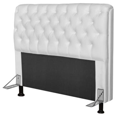 Imagem de Cabeceira Paris Para Cama Casal 160 Cm Paris Corano Branco - Js Móveis