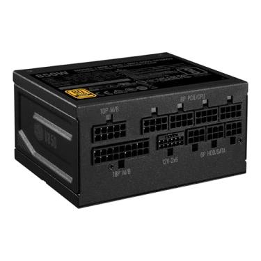 Imagem de Cooler Master Fonte de alimentação modular V850 SFX Gold ITX SFF, ATX 3.1 90° 12VHPWR|600W PCIe 5.1, 850W 80Plus Gold, Suporta RTX 5080|RX 9070 XT, cabo personalizado, 100 mm | 9.9 cm, 10 anos