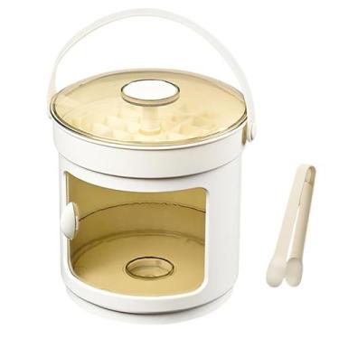 Imagem de Balde Forma de Gelo Reservatorio Pegador Tampa Dispenser Recipiente Ar