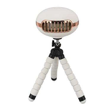 Imagem de ZJchao Ventilador de Carrinho de Carrinho de bebê Ventilador Portátil fã Portátil 3 Velocidades USB Recarregáveis Com tripé Dobrável para Camping de Viagem Bicicleta (Branco)
