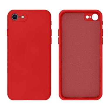 Imagem de Capinha Compativel com iPhone 7, 8, SE 2ª e 3ª Geração Silicone Aveludado com Proteção de Câmera