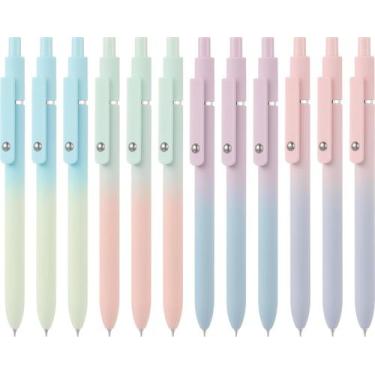 Imagem de Canetas de gel LINFANC Cute Medium Point de 0,7 mm, tinta preta, pacot