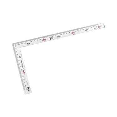 Imagem de Régua De Ângulo Quadrado De Aço Inoxidável 90 Graus 30/50CM Ferramenta