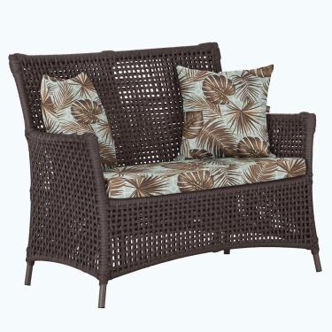 Imagem de 1 Sofá área Externa Igapó Alumínio Marrom Corda Náutica E6 Marrom