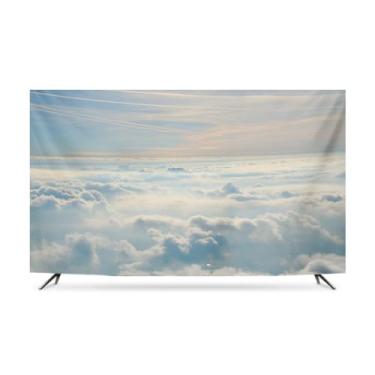 Imagem de Capa de TV Capa contra poeira de TV 81-203 cm Impressão de alta qualidade Protetor de tela de TV Universal Desktop Wall Hanging Curvo Cristal Líquido Capas de Exibição Arte de Computador TV Pano