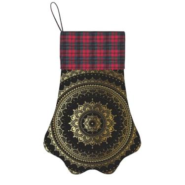 Imagem de SKKNT Meias de Natal com estampa circular, animais de estimação, decoração de Natal, cães, gatos, árvore, presente conveniente