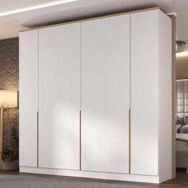 Imagem de Guarda Roupa Casal 2,40m 6 Portas com Prateleiras 100% MDF - Mambel Q,