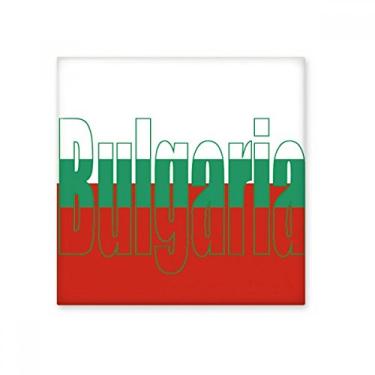 Imagem de Adesivo brilhante de azulejo de cerâmica com nome da bandeira da Bulgária