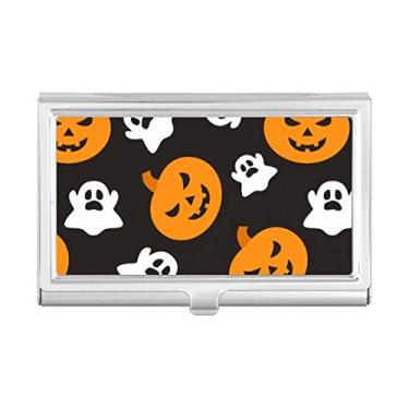 Imagem de Abóbora Halloween Hallowmas Ghost porta-cartões de visita carteira de bolso