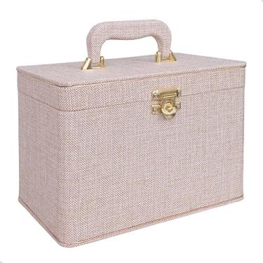 Imagem de Maleta Box 240 fotos 15x21 com 4 Álbuns Fotográficos JUTA BEGE Luxo