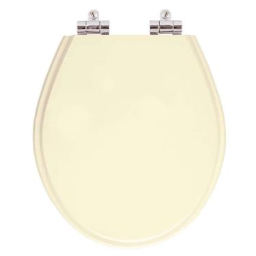 Imagem de Assento Sanitario Poliester com Amortecedor Carina Bone (Bege Claro) para Vaso Ideal Standard