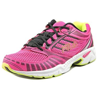 Imagem de Fila Tênis de corrida Reckoning 5 (criança pequena/grande), Rosa neon, sombra escura, verde neon, 7 Big Kid