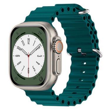 Imagem de Pulseira Oceano para Smartwatch  42/44/45/49mm - Black White, VERDE
