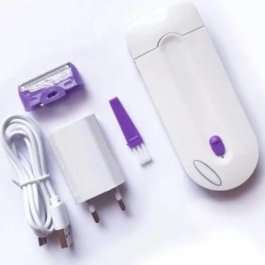 Imagem de Depilador Removedor De Pelos Feminino Facial e Corporal Sem fio Recarr
