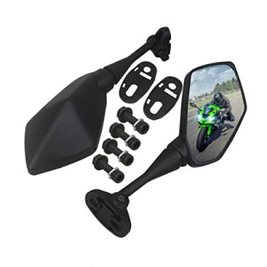 Imagem de Espelhos retrovisores de motocicleta HKOO compatíveis com CBR 600 F4 F4I CBR600RR CBR1000RR CBR300R CBR500R CBR900 CBR919 CBR929 CBR954 VTR1000 GT125R GT250R GT666 Transportador 50R x Espelhos pretos