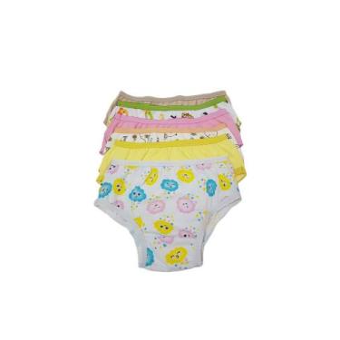 Imagem de Kit Com 12 Calcinhas Infantil 100% Algodão - Lemes Kids, M