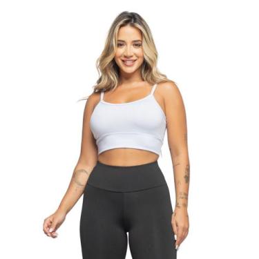 Imagem de Top Fitness Alça Fina Academia Alcinha Sem Bojo Ginástica Dia a Dia + 