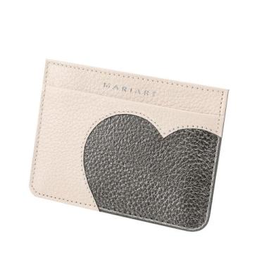 Imagem de Porta-Cartão Couro Mariart 668 - Love, Love & Love, Off white, Onix