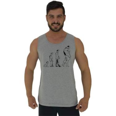 Imagem de Regata Clássica Masculina MXD Conceito Evolution Evolução, M, Cinza