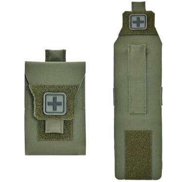 Imagem de Bolsa de microtrauma, mini bolsa IFAK, kit médico portátil (vazio), bolsa de primeiros socorros (vazia), bolsa médica EDC, bolsa tática para conter suprimentos de prevenção de sangramento para EDC