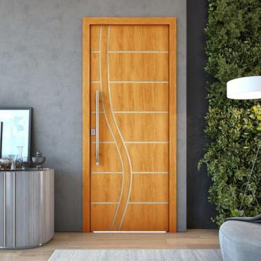 Imagem de Kit 4 Portas De Madeira Frisada U.V  210cm x 90cm - R70SS - AQUI MOVEI