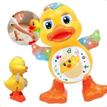 Imagem de Pato Dançante Musical Infantil Com Som E Luzes Brinquedo Interativo Eletrônico Patinho Estímulo para Bebês e Crianças Linha Premium