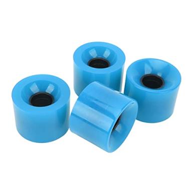 Imagem de ZJchao Rodas de Skate, 4pcs PU Multifuncional Rolos de Surf Board Rollers 60x45mm Rodas de Skate de Longa Prancha para Quadro de Banana, Small Fish Board, Placa de Peixe de Madeira (Azul)