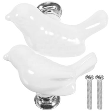 Imagem de 2 Unidades Lidar Maçanetas e Puxadores De Animais Puxadores De Armário De Cerâmica Botão De Cerâmica Alças De Armário Lindos Puxadores Porta De Entrada Filho Branco Desenho Animado