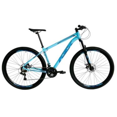 Imagem de Bicicleta 29 KSX Masculino Mtb Alum. Bike Index Freio Mecânico 21v Cabeamento Interno Suspensão 80mm (AZULPISC/AZUL, 19)