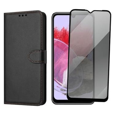 Imagem de Capa Carteira Para Galaxy M34 Capinha Flip Case + Película De Vidro 3D Privacidade Anti Spy