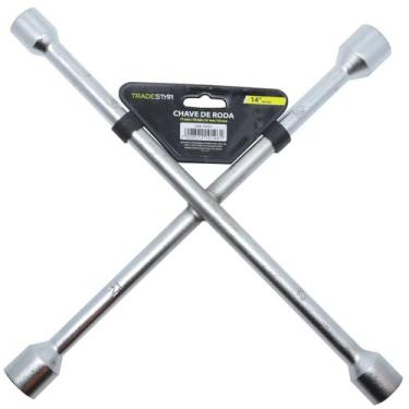 Imagem de Chave de Roda Cruz 17 x 19 x 21 x 23 mm Aço Carbono Tradestar