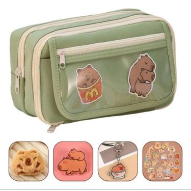 Imagem de Estojo De Papelaria Elegante Capivara Porta-lápis - MIEMAY, VERDE