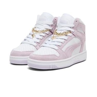 Imagem de PUMA Tênis feminino Rebound Layup Mid, Branco-lilás Frost, 36