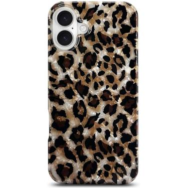 Imagem de J.west Compatível com iPhone 17, capa protetora de silicone macio com estampa de leopardo vintage brilhante de luxo translúcida para iPhone 17 16.0 cm Cheetah