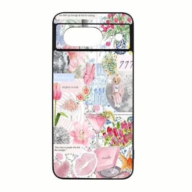 Imagem de qizjio Coquette Capa de telefone colagem à prova de choque bonita estética capa de telefone para Google Pixel 8