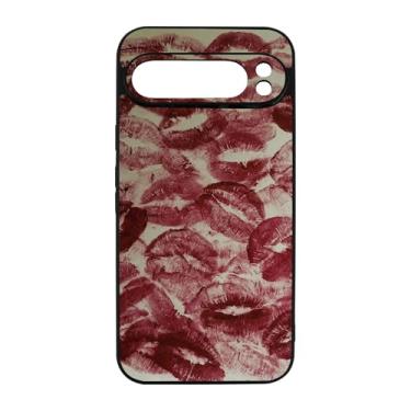 Imagem de qizjio Capa de telefone Lips à prova de choque protetora Kiss Lipgloss para Google Pixel 9 Pro XL