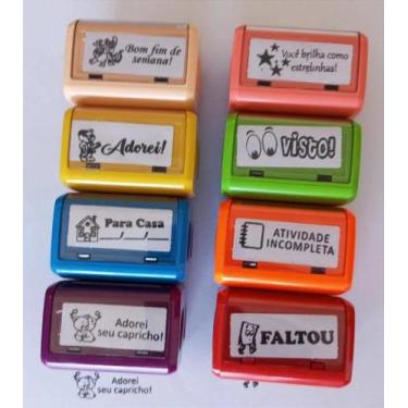 Imagem de Kit de 8 Carimbos Coloridos para Professores Trodat 3911