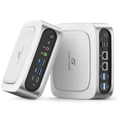 Imagem de CyberGeek Mini computador desktop 11ª geração Core i9-11900H (8C/16T, até 4,9GHz), Mini PC 16GB RAM 2TB PCIe SSD, Mini PC Gaming suporta tela tripla 4K, 6 portas USB, Wi-Fi 6, BT5.2 para home office