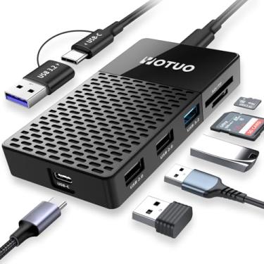 Imagem de YOTUO SSD portátil 3 em 1 de 500 GB, até 1050 MB/s, unidade de estado sólido externa USB-C com hub USB 3.2 multiportas, leitor de cartão SD/TF. Estação de ancoragem com PC/Mac/laptop/iPhone 17/Windows