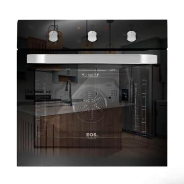 Imagem de Forno Elétrico de Embutir Eos 65 Litros Convection Porta de Vidro Preto Espelhado Efe651ece 220v