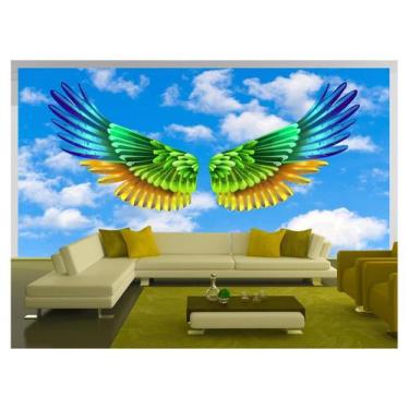 Imagem de Papel De Parede 3D Arte Asas Selfie Insta Cores 3,5M Tra310 - Você Dec