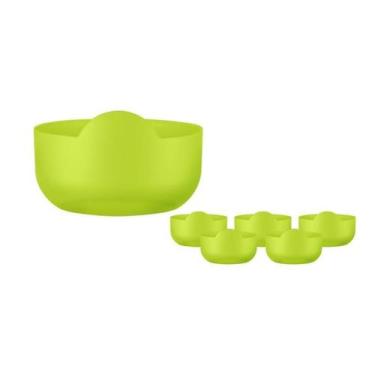 Imagem de Kit 6 Super Bowl Amarelo Neon 475Ml Plástico Premium - Bb Store